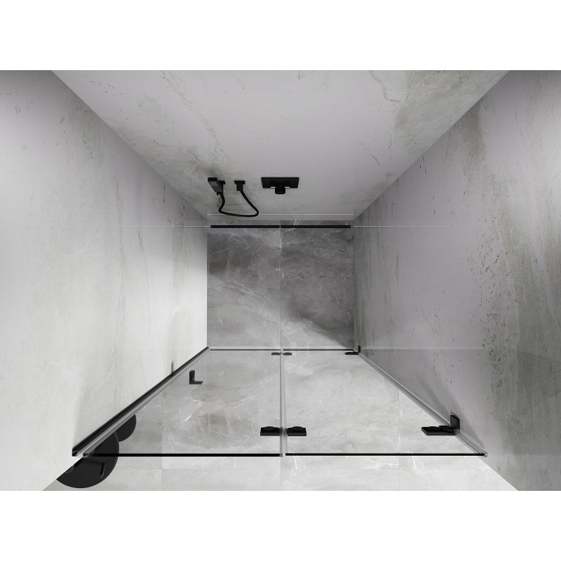 Mexen Lunar-F drzwi prysznicowe składane prawe 55 cm, transparent, gun gray szczotkowany - 836-055-000-66-00-P