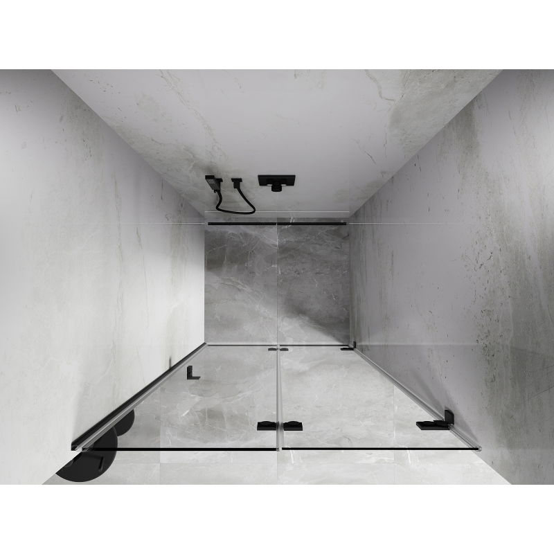 Mexen Lunar-F drzwi prysznicowe składane prawe 55 cm, transparent, gun metal - 836-055-000-95-00-P