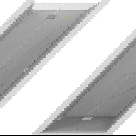 Mexen Lunar-F drzwi prysznicowe składane lewe 50 cm, transparent, nikiel szczotkowany - 836-050-000-97-00-L