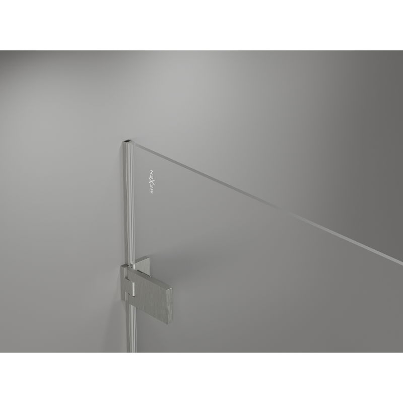 Mexen Lunar-F drzwi prysznicowe składane prawe 50 cm, transparent, nikiel szczotkowany - 836-050-000-97-00-P