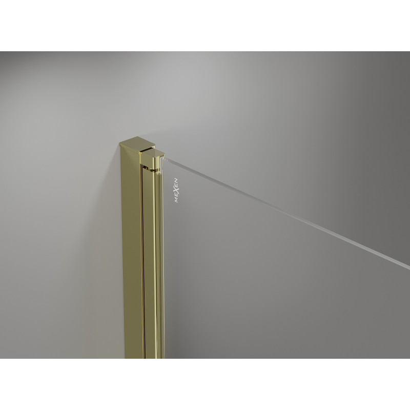 Mexen Mist-B drzwi prysznicowe uchylne 55 cm, transparent, złote - 8A2-055-000-50-00