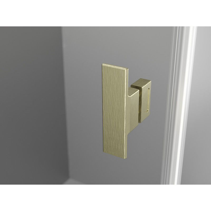 Mexen Mist-B drzwi prysznicowe uchylne 55 cm, transparent, złote szczotkowane - 8A2-055-000-55-00