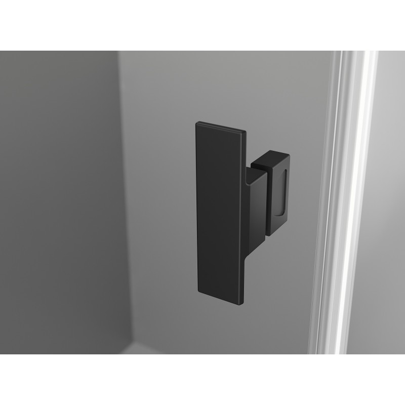 Mexen Mist-B drzwi prysznicowe uchylne 50 cm, transparent, czarne - 8A2-050-000-70-00