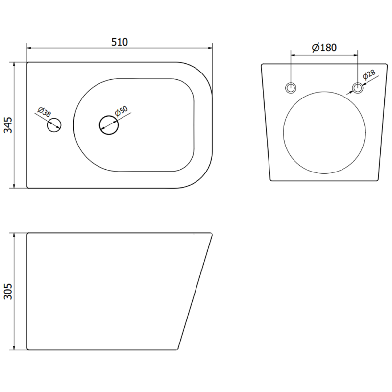 Mexen zestaw podtynkowy bidetowy stelaż Fenix B z bidetem Teo, czarny mat - 69935855185