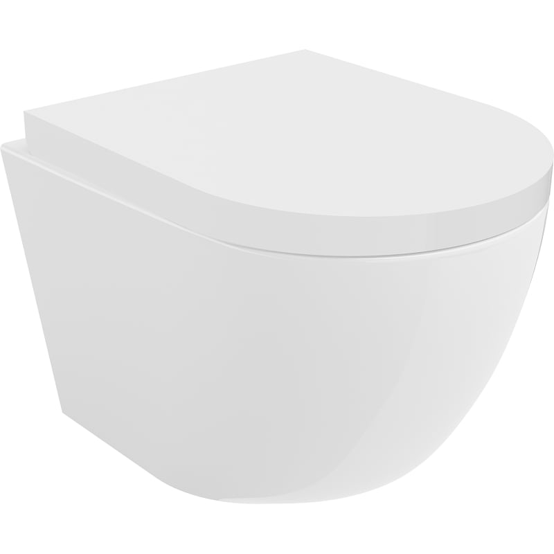 Mexen Lena miska wc Rimless z deską wolnoopadającą twarda, duroplast, biała połysk - 30220200