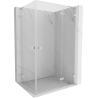 Mexen Lunar L Duo kabina prysznicowa uchylna prawa 95 x 85 cm, transparent, nikiel szczotkowany - 834L-095P-085L-97-00