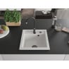 Mexen Vito zlewozmywak granitowy 1-komorowy 520 x 490 mm, biały, syfon czarny - 6503521000-20-B