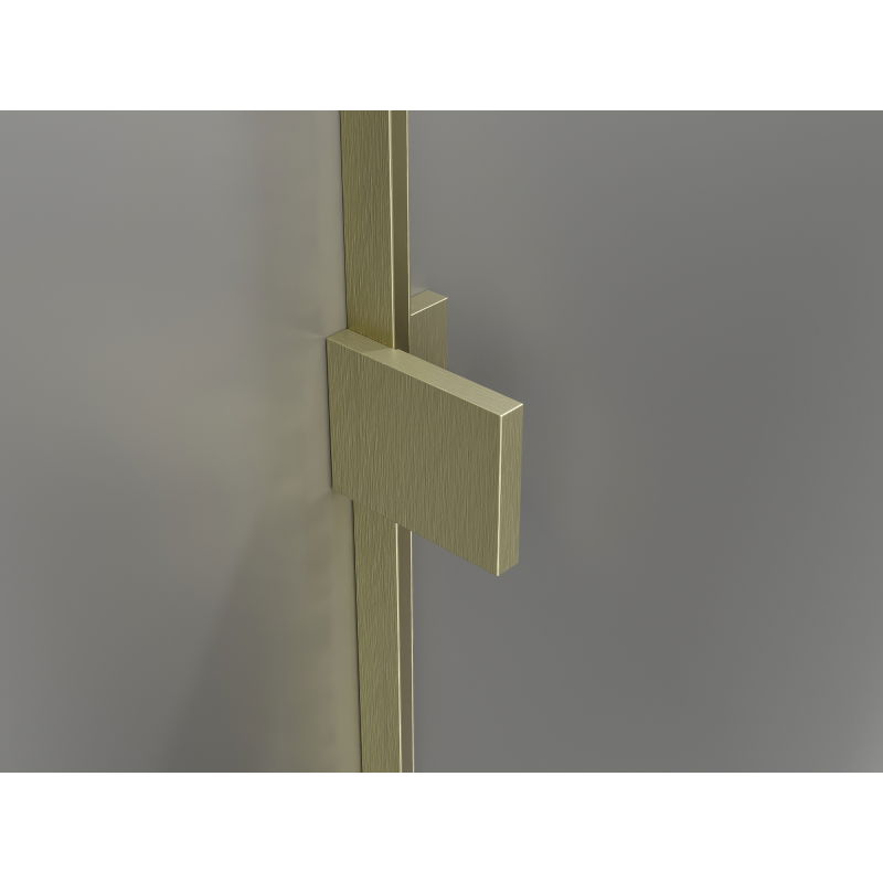 Mexen Lunar L Duo kabina prysznicowa uchylna prawa 120 x 80 cm, transparent, złota szczotkowana - 834L-120P-080L-55-00