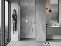 Mexen Mist-B drzwi prysznicowe uchylne 75 cm, transparent, chrom - 8A2-075-000-01-00