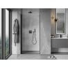 Mexen Mist-B drzwi prysznicowe uchylne 60 cm, transparent, czarne - 8A2-060-000-70-00