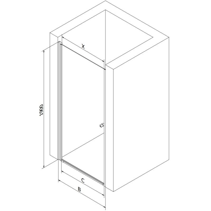 Mexen Pretoria drzwi prysznicowe uchylne 70 cm, transparent, chrom - 852-070-000-01-00