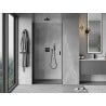 Mexen Mist-B drzwi prysznicowe uchylne 85 cm, transparent, czarne - 8A2-085-000-70-00