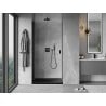 Mexen Mist-B drzwi prysznicowe uchylne 85 cm, transparent, czarne - 8A2-085-000-70-00
