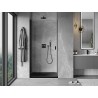 Mexen Mist-B drzwi prysznicowe uchylne 90 cm, transparent, czarne - 8A2-090-000-70-00