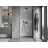 Mexen Mist-B drzwi prysznicowe uchylne prawe 70 cm, czarna ramka, czarne - 8A2-070-000-70-70-P