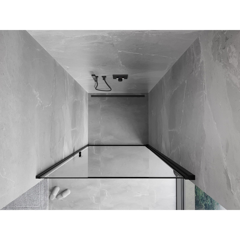 Mexen Mist-B drzwi prysznicowe uchylne prawe 100 cm, czarna ramka, czarne - 8A2-100-000-70-70-P