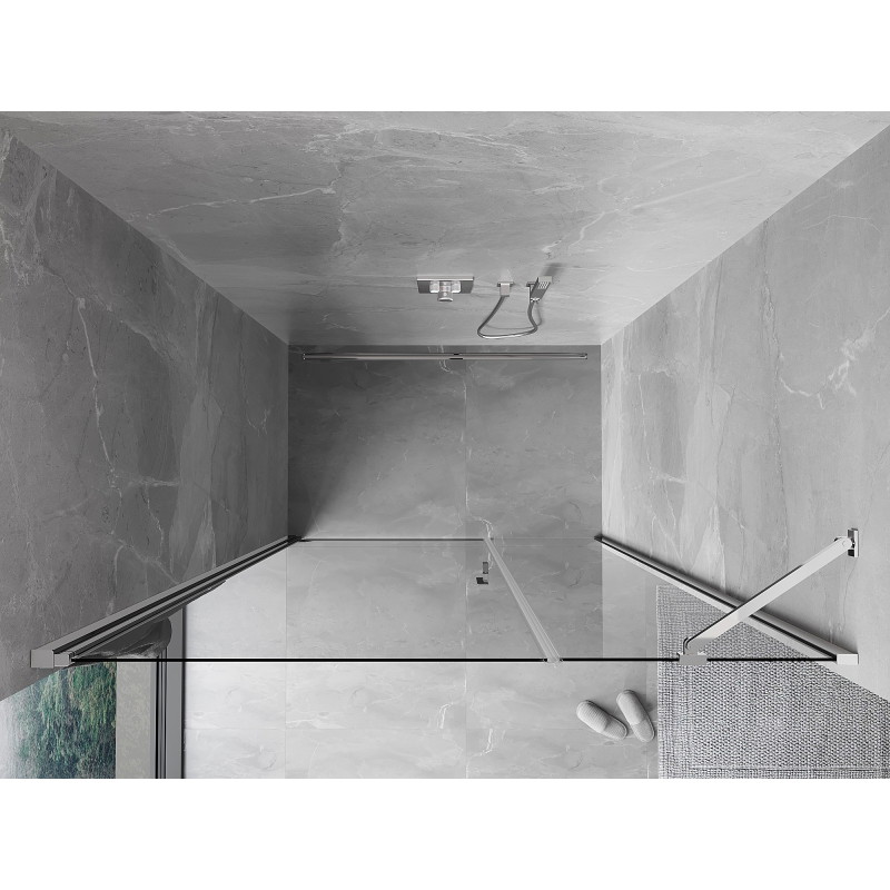 Mexen Mist-B drzwi prysznicowe uchylne 120 cm, transparent, chrom - 8A2-120-001-01-00