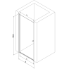 Mexen Pretoria drzwi prysznicowe uchylne 80 cm, grafit, chrom - 852-080-000-01-40