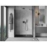 Mexen Mist-B drzwi prysznicowe uchylne 105 cm, transparent, czarne - 8A2-105-001-70-00