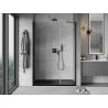 Mexen Mist-B drzwi prysznicowe uchylne 110 cm, transparent, czarne - 8A2-110-001-70-00