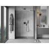 Mexen Mist-B drzwi prysznicowe uchylne 115 cm, transparent, czarne - 8A2-115-001-70-00