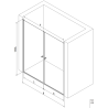 Mexen Pretoria Duo drzwi prysznicowe uchylne 150 cm, transparent, chrom - 852-150-000-02-00