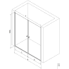 Mexen Pretoria Duo drzwi prysznicowe uchylne 160 cm, transparent, chrom - 852-160-000-02-00