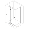 Mexen Roma kabina prysznicowa uchylna 100 x 80 cm, transparent, czarna - 854-100-080-70-00