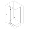 Mexen Roma kabina prysznicowa uchylna 100 x 90 cm, transparent, czarna - 854-100-090-70-00
