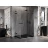 Mexen Lunar L Duo kabina prysznicowa uchylna prawa 110 x 105 cm, transparent, czarna - 834L-110P-105L-70-00