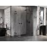 Mexen Lunar L Duo kabina prysznicowa uchylna prawa 110 x 105 cm, transparent, czarna - 834L-110P-105L-70-00