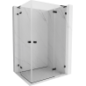 Mexen Lunar L Duo kabina prysznicowa uchylna prawa 110 x 105 cm, transparent, czarna - 834L-110P-105L-70-00