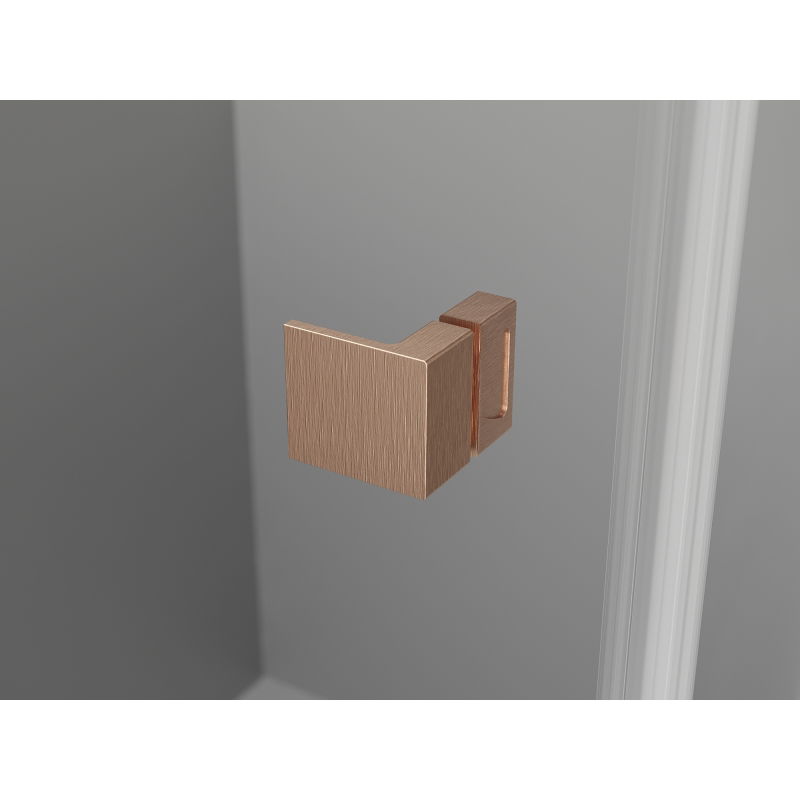 Mexen Lunar L Duo kabina prysznicowa uchylna prawa 115 x 110 cm, transparent, miedź szczotkowana - 834L-115P-110L-65-00