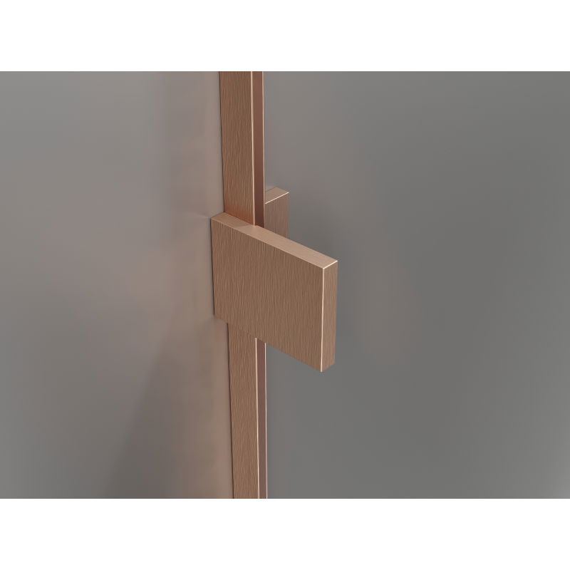 Mexen Lunar L Duo kabina prysznicowa uchylna prawa 120 x 95 cm, transparent, miedź szczotkowana - 834L-120P-095L-65-00