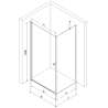 Mexen Pretoria kabina prysznicowa uchylna 80 x 80 cm, transparent, czarna - 852-080-080-70-00