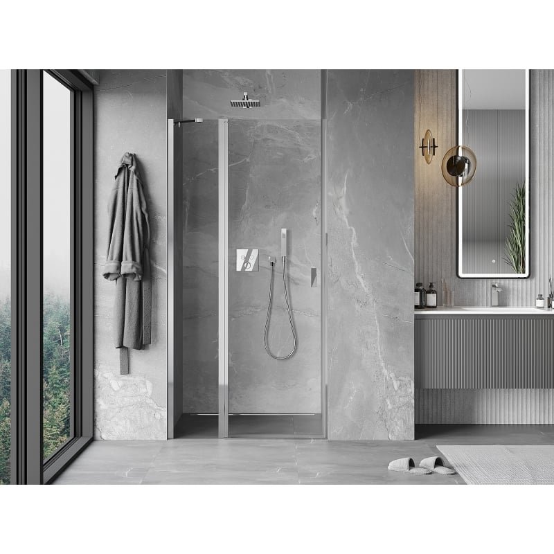 Mexen Mist drzwi prysznicowe uchylne 110 cm, transparent, chrom - 8A4-110-000-01-00