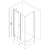 Mexen Apia kabina prysznicowa rozsuwana 130 x 70 cm, transparent, czarna - 840-130-070-70-00
