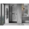 Mexen Mist drzwi prysznicowe uchylne 75 cm, transparent, czarne - 8A4-075-000-70-00