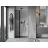 Mexen Mist drzwi prysznicowe uchylne 80 cm, transparent, czarne - 8A4-080-000-70-00