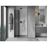 Mexen Mist drzwi prysznicowe uchylne 80 cm, transparent, czarne - 8A4-080-000-70-00