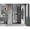 Mexen Mist drzwi prysznicowe uchylne prawe 115 cm, czarna ramka, czarne - 8A4-115-000-70-70-P