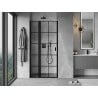 Mexen Mist drzwi prysznicowe uchylne lewe 80 cm, czarna kratka, czarne - 8A4-080-000-70-77-L