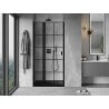 Mexen Mist drzwi prysznicowe uchylne lewe 80 cm, czarna kratka, czarne - 8A4-080-000-70-77-L
