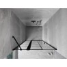 Mexen Mist drzwi prysznicowe uchylne lewe 100 cm, czarna kratka, czarne - 8A4-100-000-70-77-L