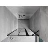 Mexen Mist drzwi prysznicowe uchylne prawe 110 cm, czarna kratka, czarne - 8A4-110-000-70-77-P