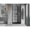 Mexen Mist drzwi prysznicowe uchylne prawe 110 cm, czarna kratka, czarne - 8A4-110-000-70-77-P