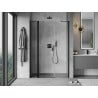 Mexen Mist drzwi prysznicowe uchylne 160 cm, transparent, czarne - 8A4-160-001-70-00