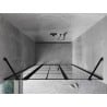 Mexen Mist drzwi prysznicowe uchylne lewe 160 cm, czarna kratka, czarne - 8A4-160-001-70-77-L