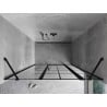 Mexen Mist drzwi prysznicowe uchylne prawe 135 cm, czarna kratka, czarne - 8A4-135-001-70-77-P