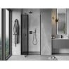Mexen Mist L drzwi prysznicowe uchylne lewe 90 cm, czarna ramka, czarne - 8A4L-090-000-70-70-L